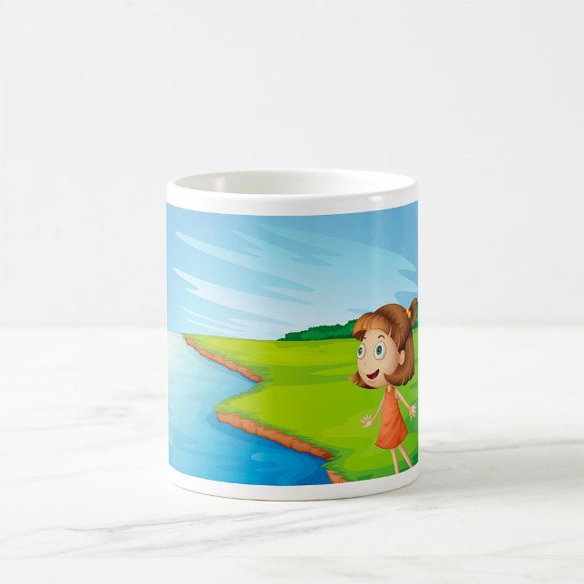 Flickan vid floden kaffemugg (Skapare uppladdad)