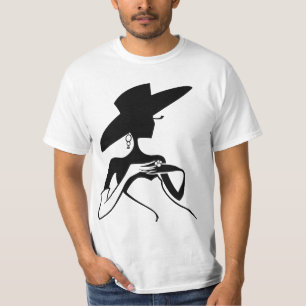 Flickan vogue söt svartvit cindy t shirt