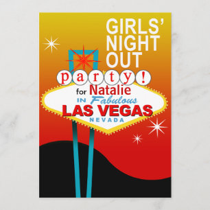 Flickanatten ut festar i Las Vegas Inbjudningar