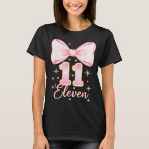 Flickans 11-årsdag Coquette Bow Det är min elva år T Shirt