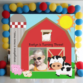Flickans Anpassningsbar Foto Farm Birthday-inbjudn Inbjudningar