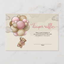 Flickans baby björn brun rosa Ballonger Ballonger