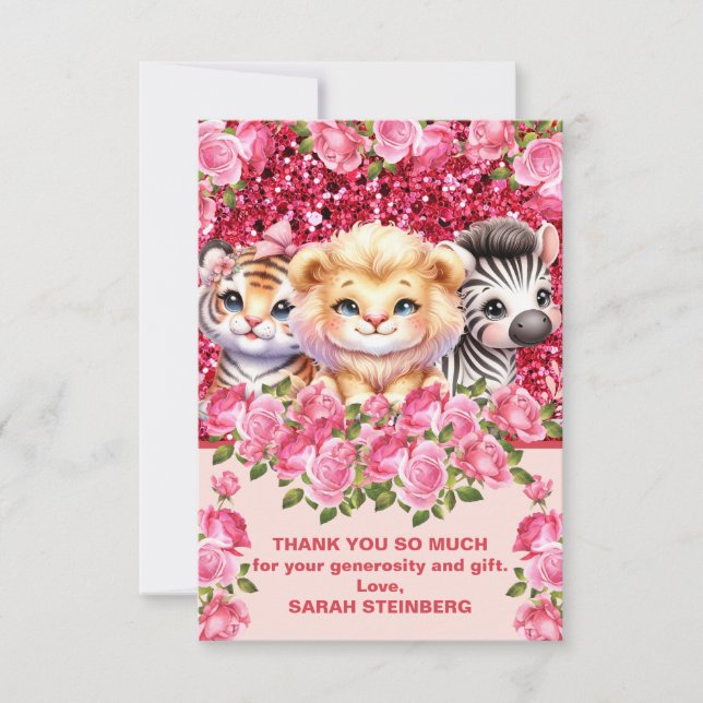 Flickans babyskor Tack för dina kort (Framsida)