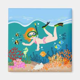 Flickans badfödelsedagspresent magnet