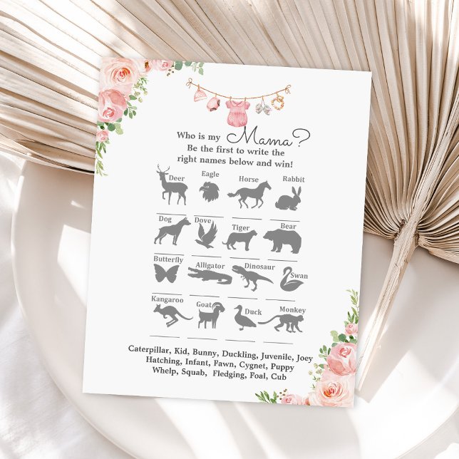 Flickans barnkläder, babydusch Vem är min mamma? (Skapare uppladdad)