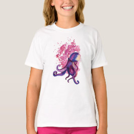 Flickans Basic T-Shirt - Octopus