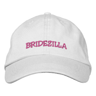Flickans baskiska hatt "Bridezilla hat" bröllop ha Broderad Keps