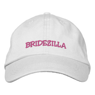 Flickans baskiska hatt "Bridezilla hat" bröllop ha Broderad Keps
