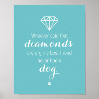 Flickans bästa vän: Skriv ut med citattecken för H Poster