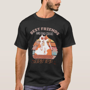 Flickans bästa vänner i resa och dåliga föreställn t shirt