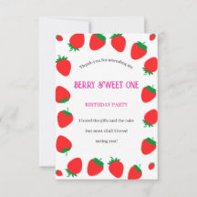 Flickans berry Sweet one Flat tackto you Card
