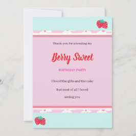 Flickans berry Sweet Party Flat-tackkort Tack Kort
