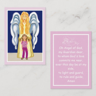 Flickans bönkort för Guardian Angel Visitkort