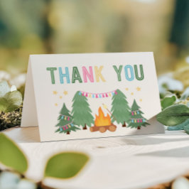 Flickans Camping Foled Tacked You Card Tack Kort