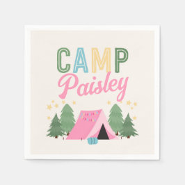 Flickans Camping Party Napkins Pappersservett