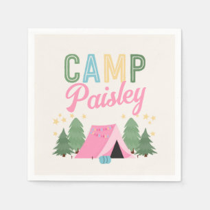 Flickans Camping Party Napkins Pappersservett