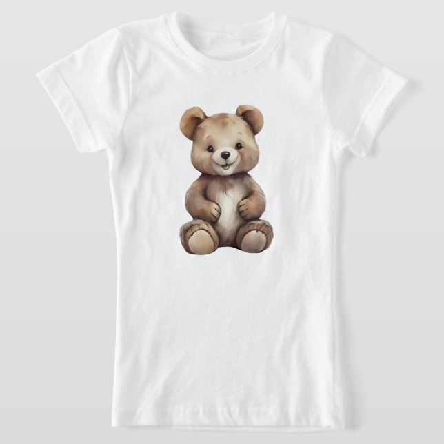 Flickans Cute Bear T-Shirt (Laydown)