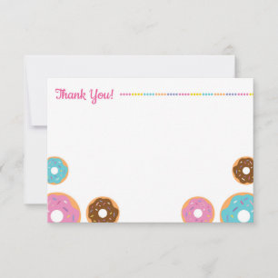 Flickans Donut Party - Tackkort Card Tack Kort