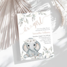 Flickans elefant- och blomstrande babykläder