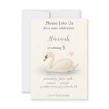 Flickans Elegant svan prinsessa födelsedag