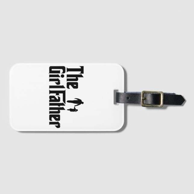 Flickans Far Funny Pappa i Girls pappa Dotter Bagagebricka (Framsida horisontal)