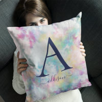 Flickans färgstarka tie-Dye Monogram Namn Throw