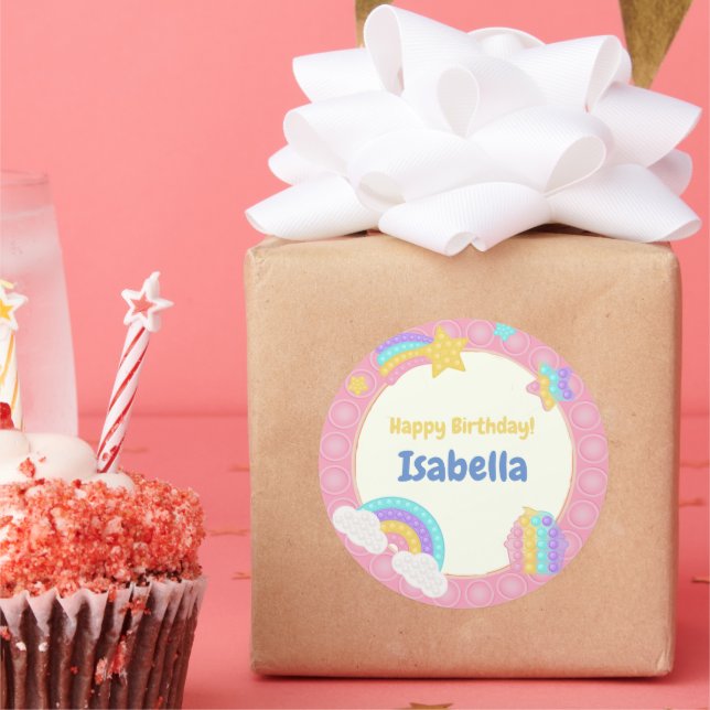 Flickans fina pucko runt klistermärke (Part)