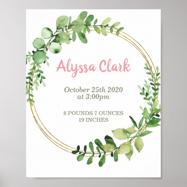 Flickans födelseattentat Poster utskrift av Nurser (Framsidan)