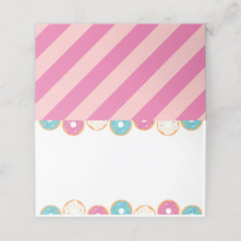 Flickans födelsedag Donut Party - Tält-kort Placeringskort