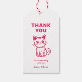 Flickans födelsedag med anpassningsbar färg söt ka presentetikett