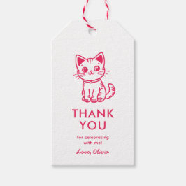 Flickans födelsedag med anpassningsbar färg söt ka presentetikett