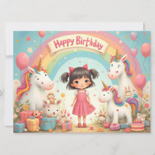 Flickans födelsedag med Unicorns & Rainbow