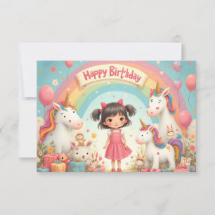 Flickans födelsedag med Unicorns & Rainbow