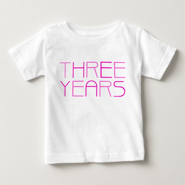 Flickans födelsedag: tre år tee shirt (Framsida)
