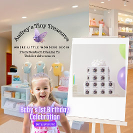 Flickans första födelsedag Vår Butterfly Presentpapper