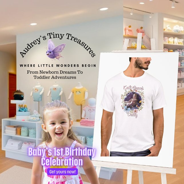 Flickans första födelsedag Vår Butterfly T Shirt (Skapare uppladdad)