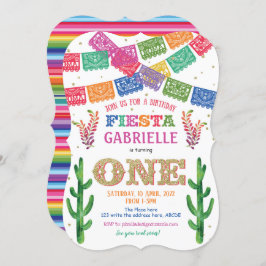 Flickans första födelsedagsinbjudan, mexikan, Fies Inbjudningar