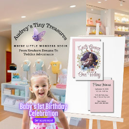 Flickans första födelsedagsinbjudan till Vår Butte Inbjudningar