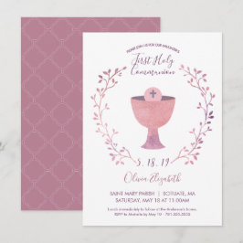 Flickans första Heliga-inbjudningskort Inbjudningar