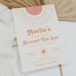 Flickans första Resa runt inbjudan till Sol