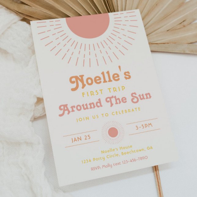 Flickans första Resa runt inbjudan till Sol (Skapare uppladdad)