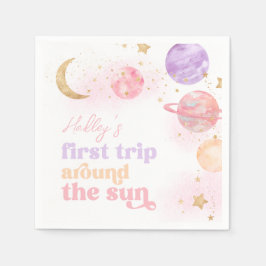 Flickans första Resa runt Sol Napkins Pappersservett