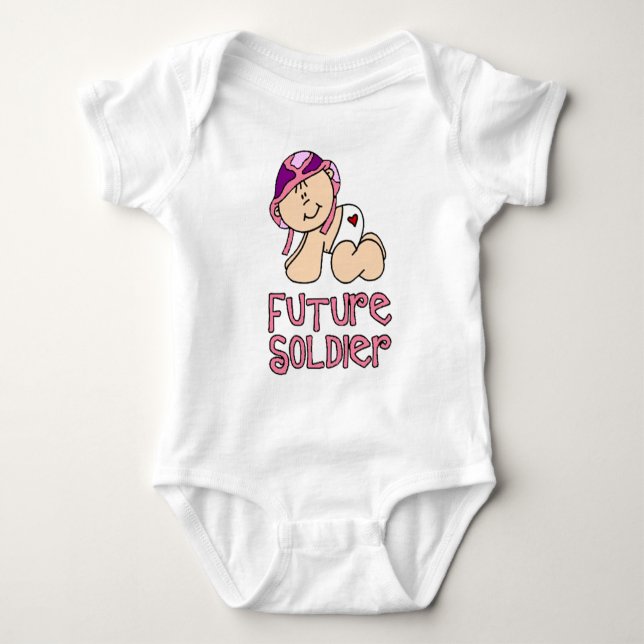 Flickans framtida soldat t-shirt (Framsida)