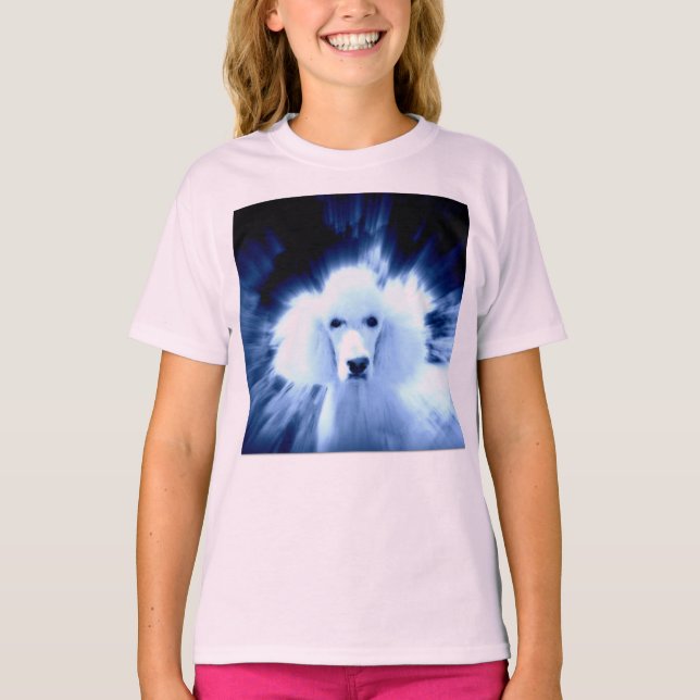 Flickans garanti med vit pudel t shirt (Framsida)
