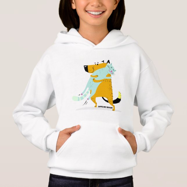 Flickans Hanes ComfortBlend Hoodie T Shirt (Framsida)