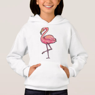 Flickans Hooded Pullover - Flamingo T Shirt