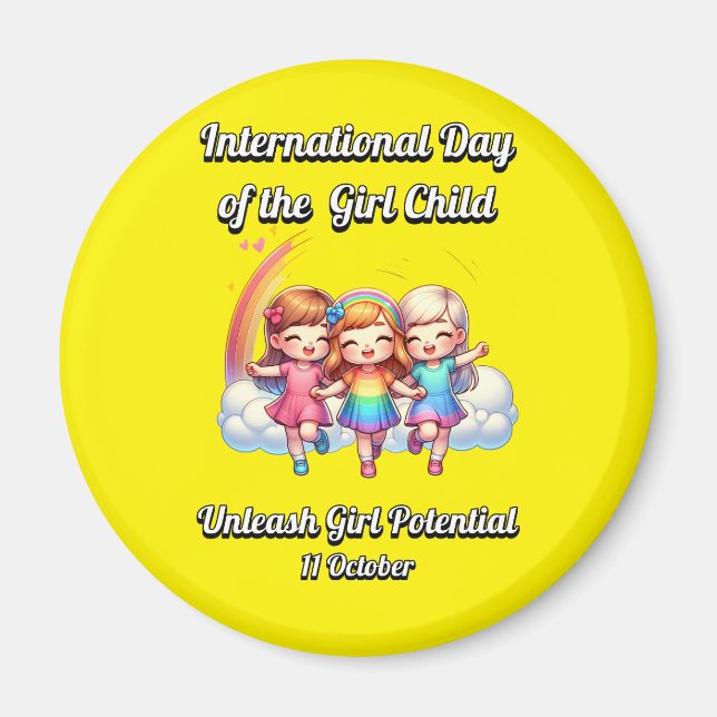 Flickans internationell-dag. Flickpotential. Magnet (Framsidan)