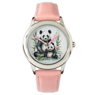 Flickans kinesiska Panda och Unge Wristwatch Armbandsur