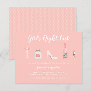 Flickans Nattute Bachelorette Party Inbjudningar