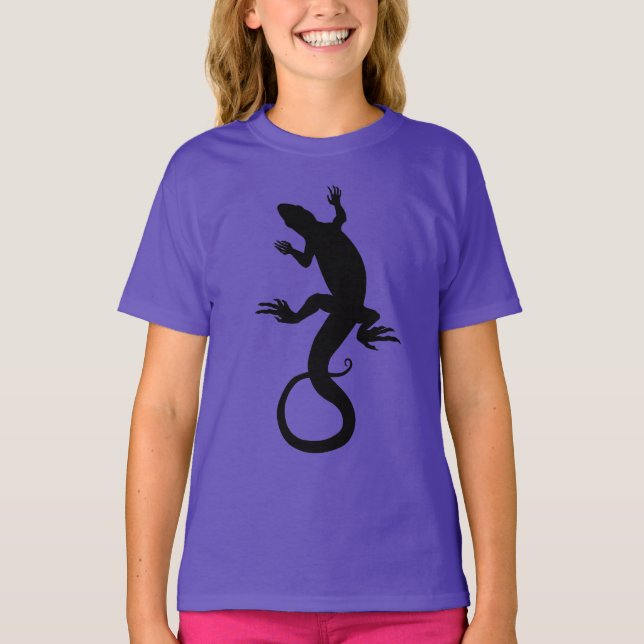 Flickans ödla Sweatshirt Reptile Art Barn tröja (Framsida)